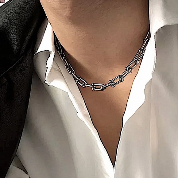 Sterling Silver U Link Necklace Bracelet Earrings Ring Matching Set - Picture 6 of 15